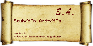 Stuhán András névjegykártya